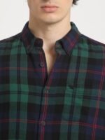 THE BEAR HOUSE Men's Checked Slim Fit Casual Shirt