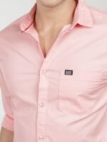 The Indian Garage Co Men Peach-Coloured Comfort Cotton Casual Shirt