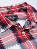 The Indian Garage Co Men Red Comfort Tartan Checks Checked Casual Shirt