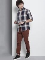 The Indian Garage Co Men Tartan Checked Casual Shirt