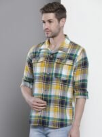 The Indian Garage Co Men Twill Tartan Checked Casual Shirt