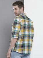 The Indian Garage Co Men Twill Tartan Checked Casual Shirt