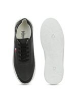 The Roadster Lifestyle Co. Men Black & White Padded Insole Contrast Sole Sneakers