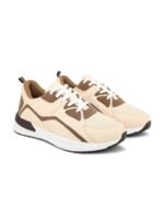 The Roadster Lifestyle Co. Men Cream Coloured Textured Comfort Insole Basics Sneakers