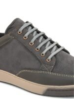 The Roadster Lifestyle Co. Men Grey Lace Up Moisture Wicking Memory Foam Casual Sneakers