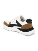 The Roadster Lifestyle Co. Men White & Brown Colourblocked Comfort Insole Sneakers