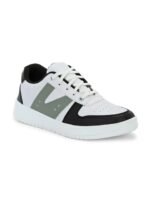 The Roadster Lifestyle Co. Men White & Grey Colourblocked Casual Sneakers