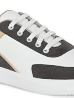 The Roadster Lifestyle Co. Men White & Olive Green Colourblocked Lightweight Sneakers