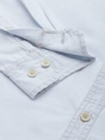 The Roadster Lifestyle Co Men White Solid Regular Fit Chambray Casual Shirt