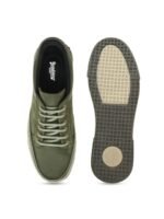 The Roadster Lifestyle Co. Olive Green Men Lace Up Moisture Wicking Memory Foam Sneakers