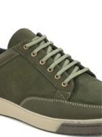 The Roadster Lifestyle Co. Olive Green Men Lace Up Moisture Wicking Memory Foam Sneakers