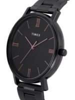 Timex Men Black Brass Dial & Black Bracelet Style Straps Analogue Watch TWTG80SMU10