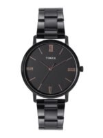 Timex Men Black Brass Dial & Black Bracelet Style Straps Analogue Watch TWTG80SMU10