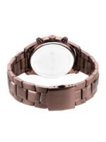 Titan Men Black Dial & Brown Stainless Steel Straps Analogue Multi Function Watch 1805QM04