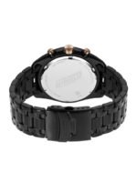 Titan Men Black Patterned Dial & Black Stainless Steel Bracelet Style Straps Analogue Watch 90077KM04