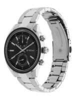 Titan Men Black & Silver-Toned Analogue Watch NK1733KM01