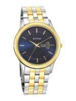 Titan Men gents karishma 2021-22 Brass Patterned Dial Straps Analogue Watch 1824BM03