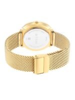 Titan Men Gold-Toned Brass Dial & Stainless Steel Bracelet Style Straps Analogue Watch 1849YM01