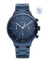 Titan Men Printed Dial & Stainless Steel Bracelet Style Straps Analogue Watch 90102QM01