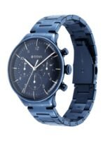 Titan Men Printed Dial & Stainless Steel Bracelet Style Straps Analogue Watch 90102QM01