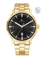 Tommy Hilfiger Men Black & Gold Toned Analogue Watch TH1710454W