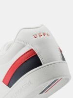 U S Polo Assn Men Off White PU Sneakers