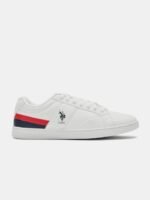 U S Polo Assn Men Off White PU Sneakers