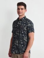 U.S. Polo Assn. Denim Co. Men Slim Fit Floral Printed Spread Collar Casual Shirt