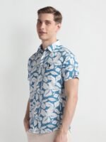 U.S. Polo Assn. Denim Co. Printed Slim Fit Cotton Casual Shirt