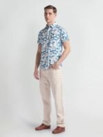 U.S. Polo Assn. Denim Co. Printed Slim Fit Cotton Casual Shirt