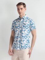 U.S. Polo Assn. Denim Co. Printed Slim Fit Cotton Casual Shirt