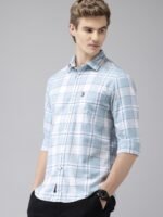 U.S. Polo Assn. Denim Co. Slim Fit Checked Pure Cotton Casual Shirt