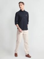 U.S. Polo Assn. Denim Co. Slim Fit Opaque Casual Shirt