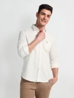 U.S. Polo Assn. Denim Co. Slim Fit Spread Collar Twill Casual Shirt