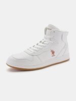 U.S. Polo Assn. Men Perforations Comfort Insole Mid-Top Lace-Ups Sneakers