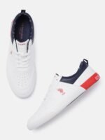 U.S. Polo Assn. Men Perforations PU Sneakers With Minimal Colourblocked Detail