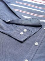 U.S. Polo Assn. Pure Cotton Tailored Fit Horizontal Stripes Opaque Casual Shirt