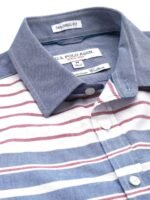 U.S. Polo Assn. Pure Cotton Tailored Fit Horizontal Stripes Opaque Casual Shirt