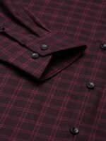 Van Heusen Custom Checked Opaque Pure Cotton Formal Shirt