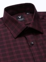 Van Heusen Custom Checked Opaque Pure Cotton Formal Shirt