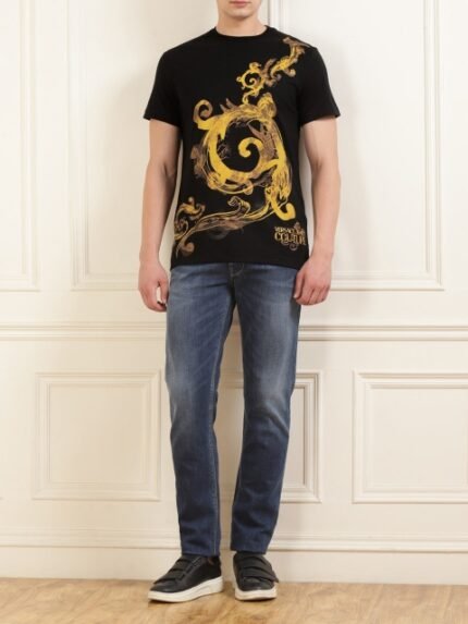 Versace Jeans Couture Men Abstract Round Neck T-shirt