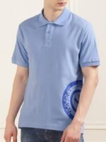 Versace Jeans Couture Men Solid Polo Collar T-shirt