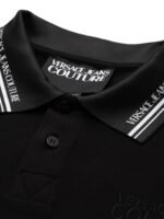 Versace Jeans Couture Men Solid Polo Collar T-shirt