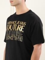 Versace Jeans Couture Typography Printed Cotton T-shirt