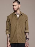 WROGN Corduroy Opaque Casual Shirt