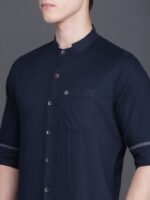 WROGN Men Navy Blue Slim Fit Casual Shirt