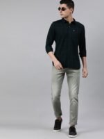 WROGN Men Olive Green Regular Fit Checked Casual Shirt