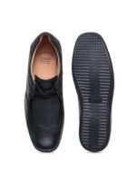 Zoom Shoes Men Black Solid Leather Formal Oxfords