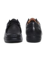 Zoom Shoes Men Black Solid Leather Formal Oxfords